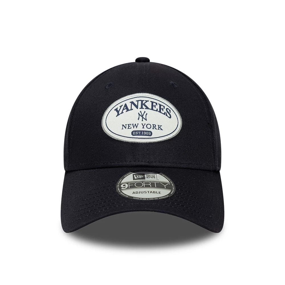Pictured is this MLB Patch New York Yankees 9FORTY cap in navy. 2