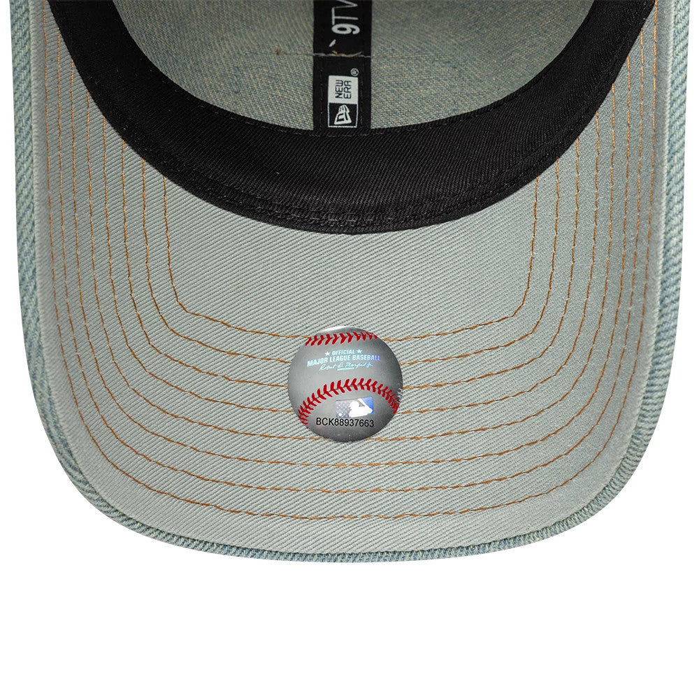Pictured is this Womens MLB Denim LA Dodgers 9TWENTY cap in pastel blue. 5