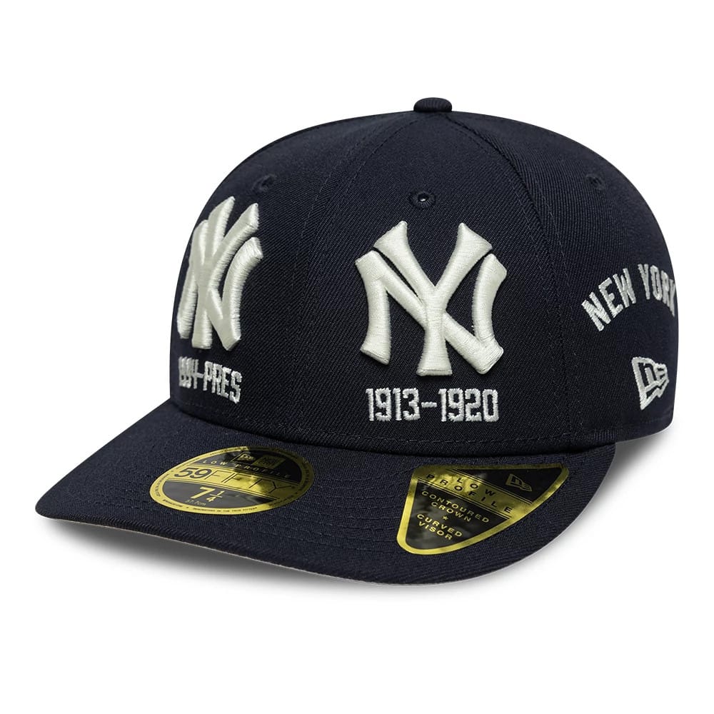 Pictured is this MLB New York Yankees Historic Low Profile 59FIFTY Fitted cap in navy. 1