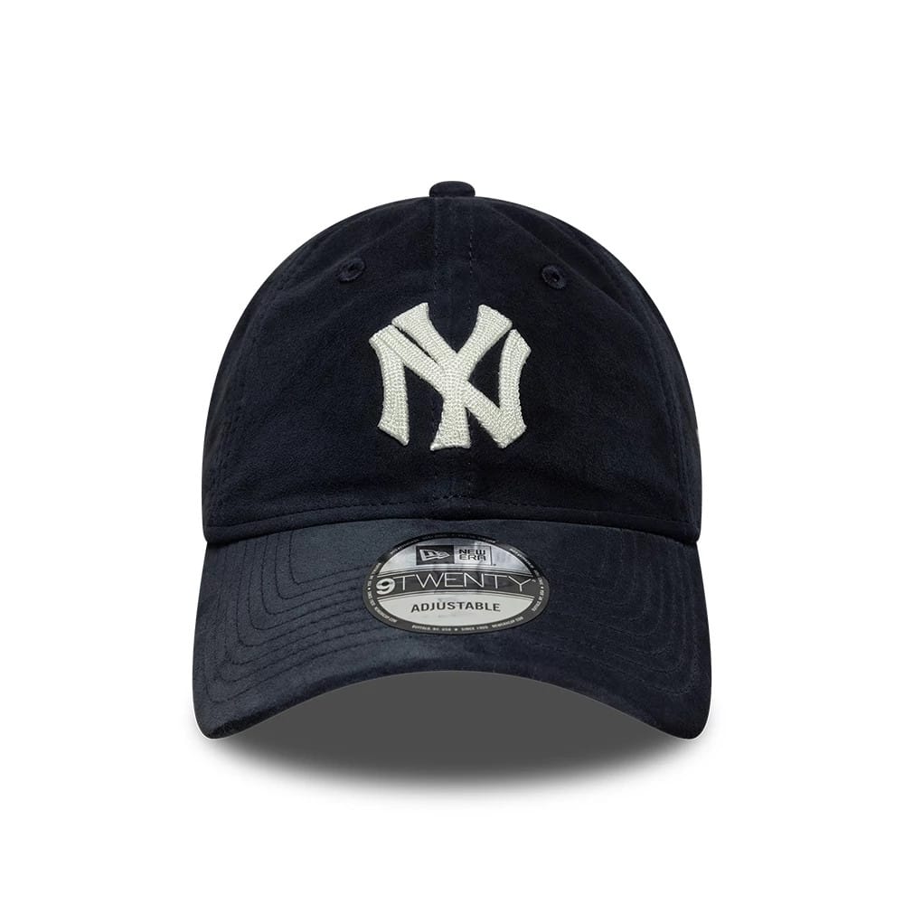 Pictured is this MLB Suede New York Yankees 9TWENTY cap in navy. 2