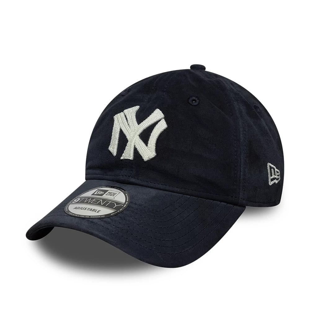 Pictured is this MLB Suede New York Yankees 9TWENTY cap in navy. 1
