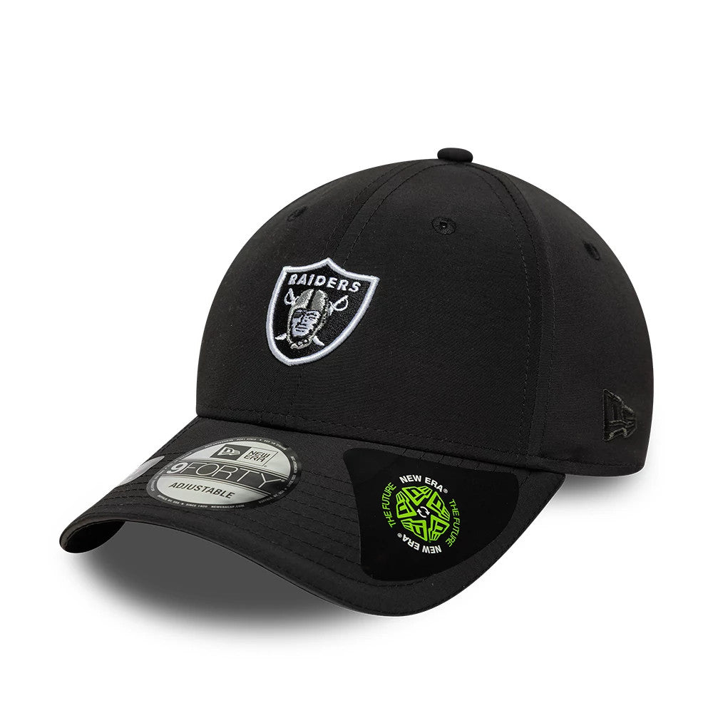 Pictured is this NFL Recycled Las Vegas Raiders 9FORTY cap in black. 1