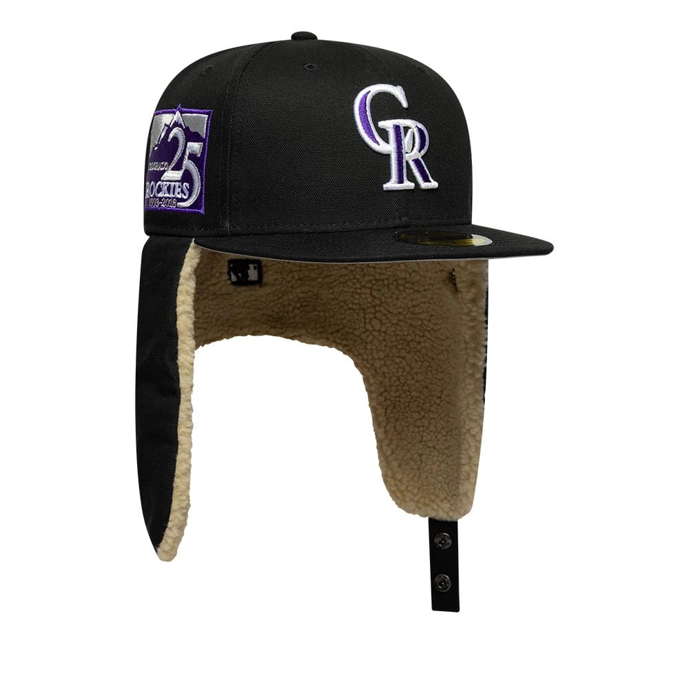 Pictured is this MLB World Series Colorado Rockies Dogear 59FIFTY Fitted cap in black. 2