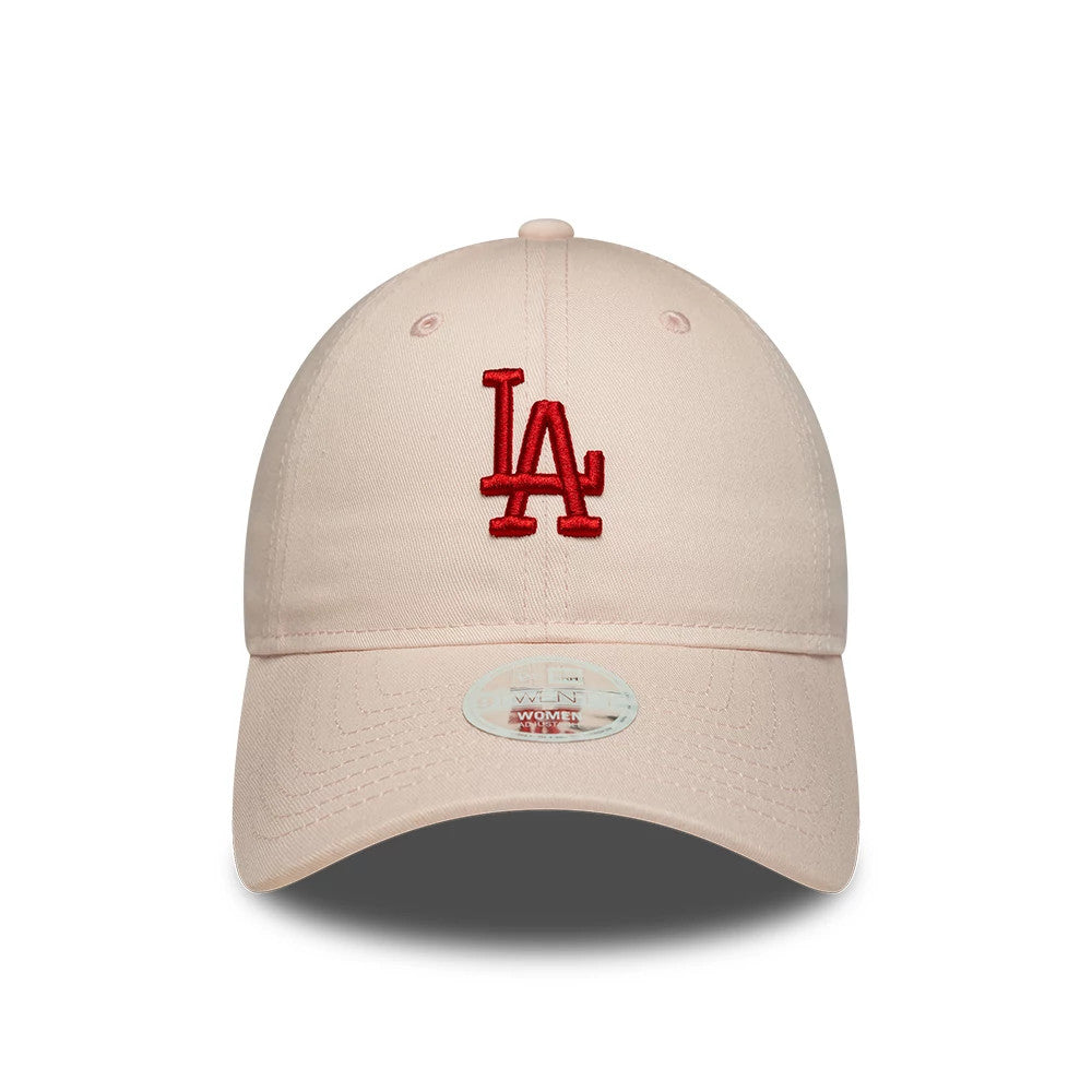 Pictured is this Womens MLB League Essential LA Dodgers 9TWENTY cap in pastel pink. 2