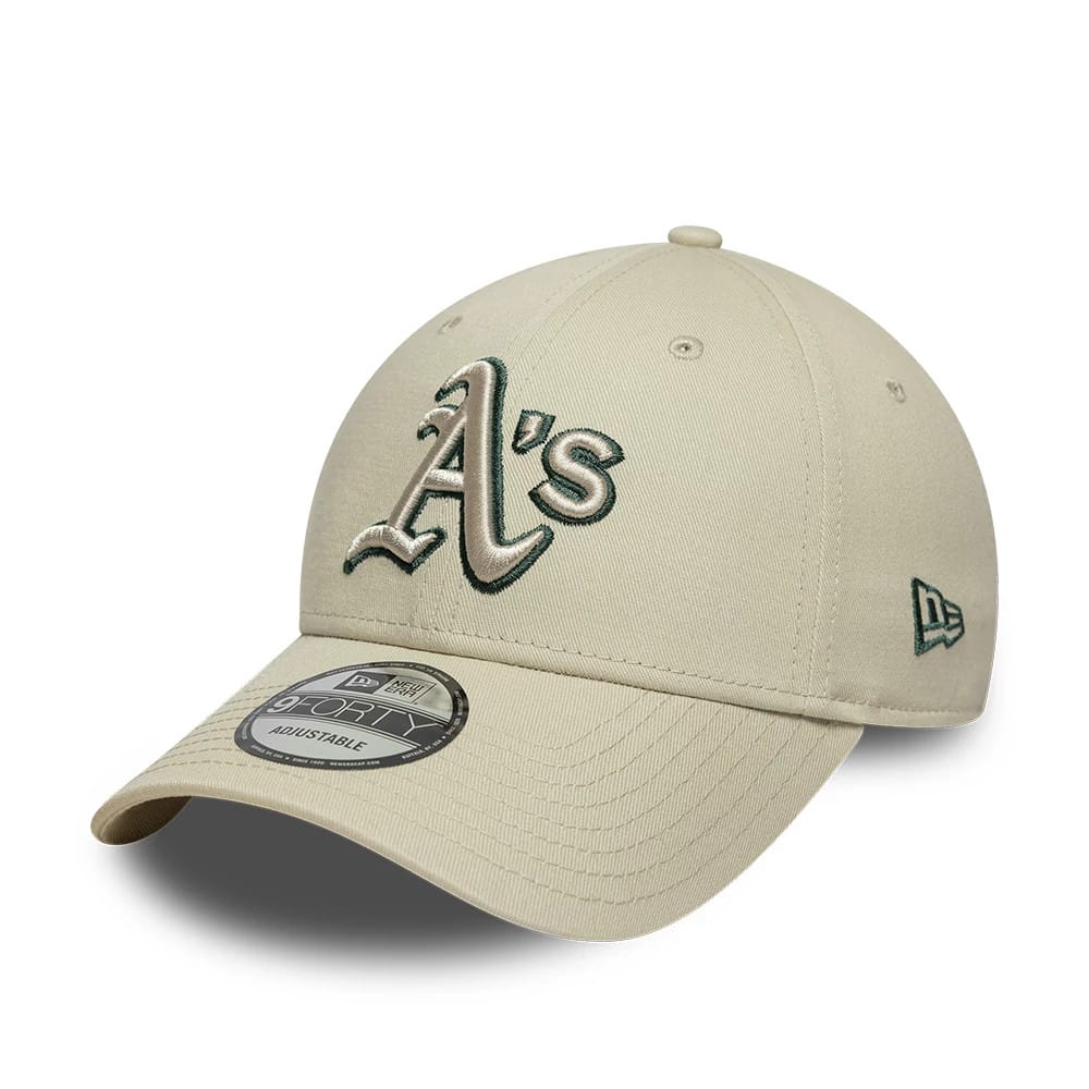 Pictured is this MLB Team Outline Athletics 9FORTY cap in cream. 1