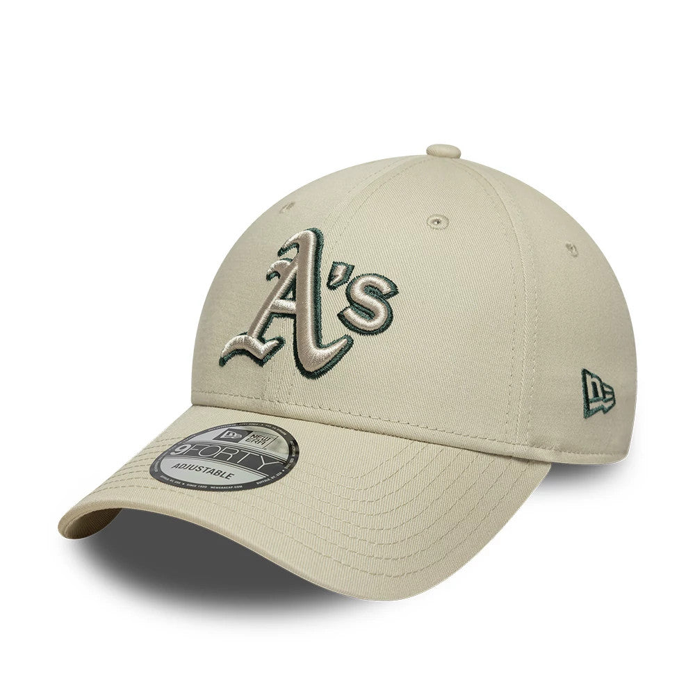 Pictured is this MLB Team Outline Athletics 9FORTY cap in cream. 1