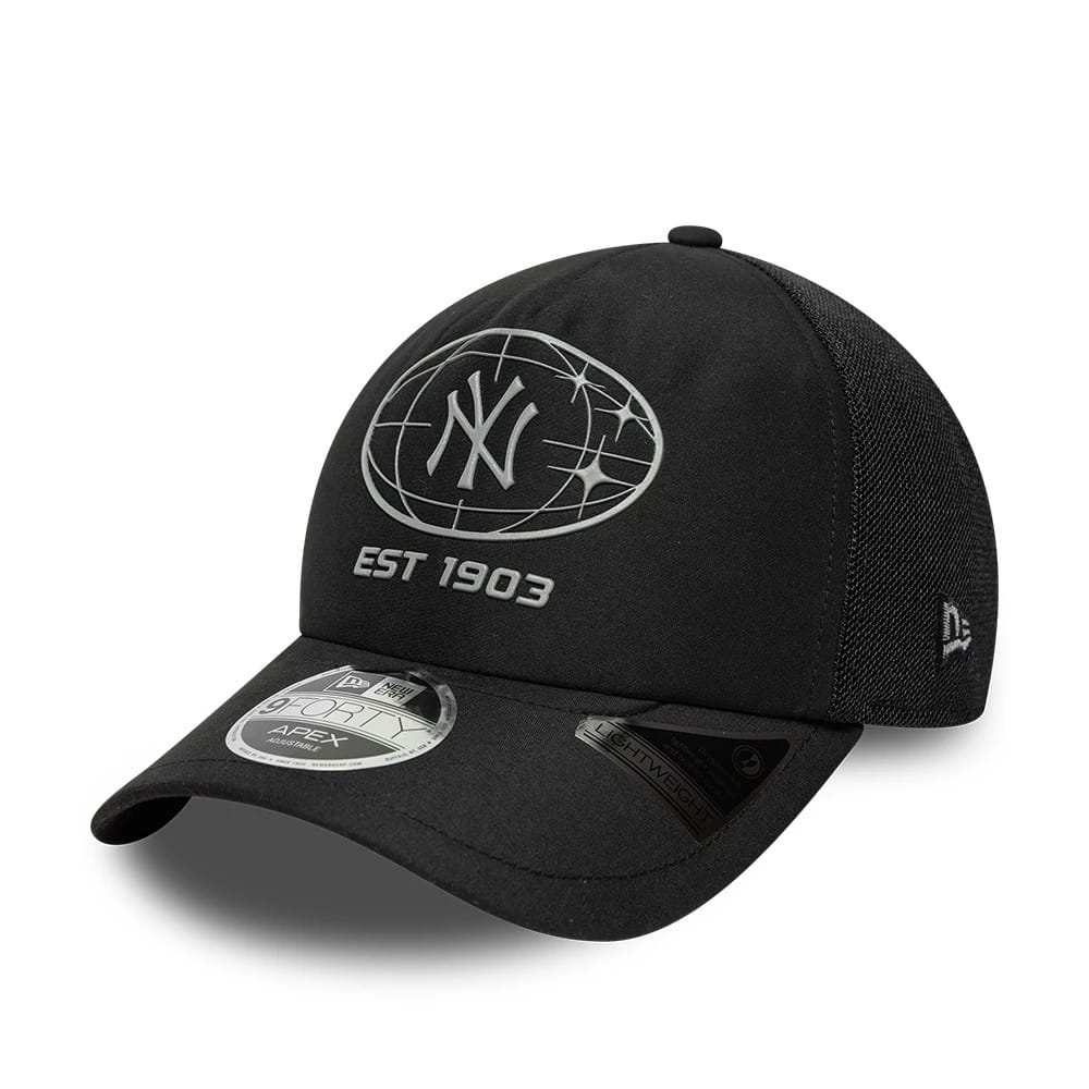 Pictured is this MLB Graphic New York Yankees 9FORTY Apex cap in black. 1