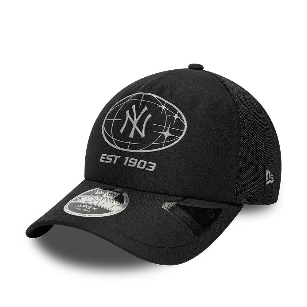 Pictured is this MLB Graphic New York Yankees 9FORTY Apex cap in black. 1