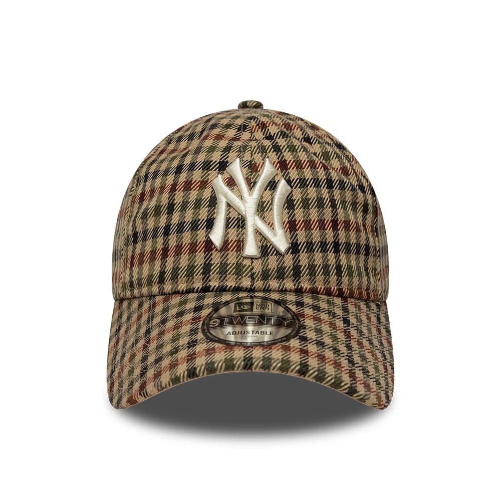 Pictured is this MLB Check New York Yankees 9TWENTY cap in beige. 2