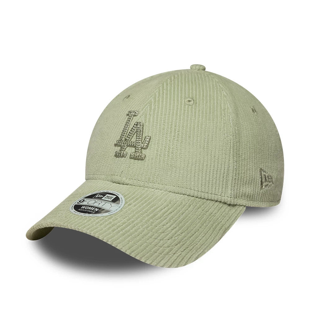 Pictured is this Womens MLB Cord LA Dodgers 9FORTY cap in pastel green. 1