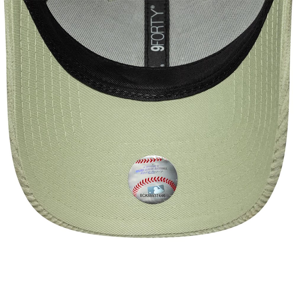 Pictured is this Womens MLB Cord LA Dodgers 9FORTY cap in pastel green. 5