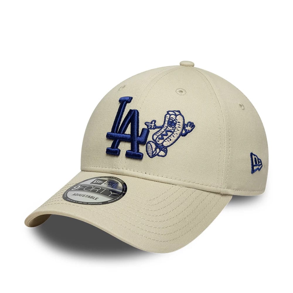 Pictured is this MLB Food Icon LA Dodgers 9FORTY cap in cream. 1