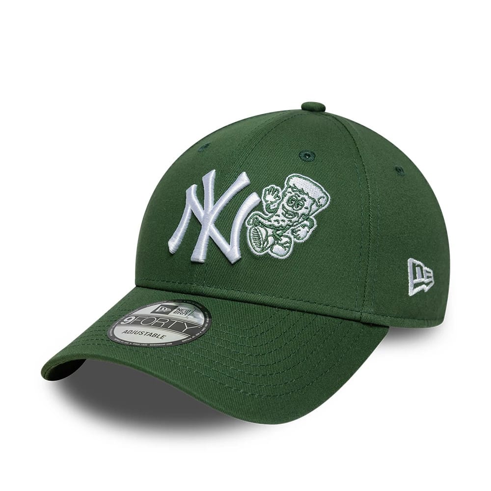 Pictured is this MLB Food Icon New York Yankees 9FORTY cap in dark green. 1