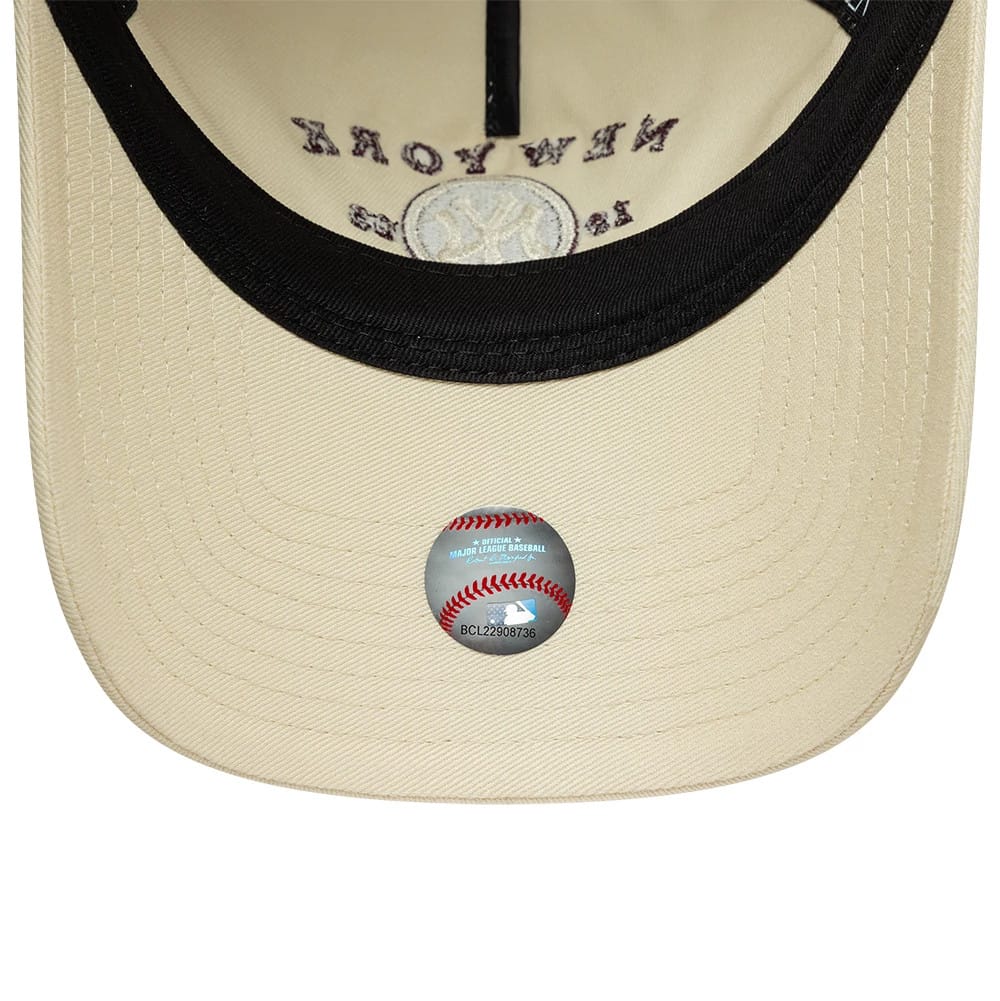 Pictured is this Womens MLB New York Yankees 9TWENTY A-Frame cap in cream. 5