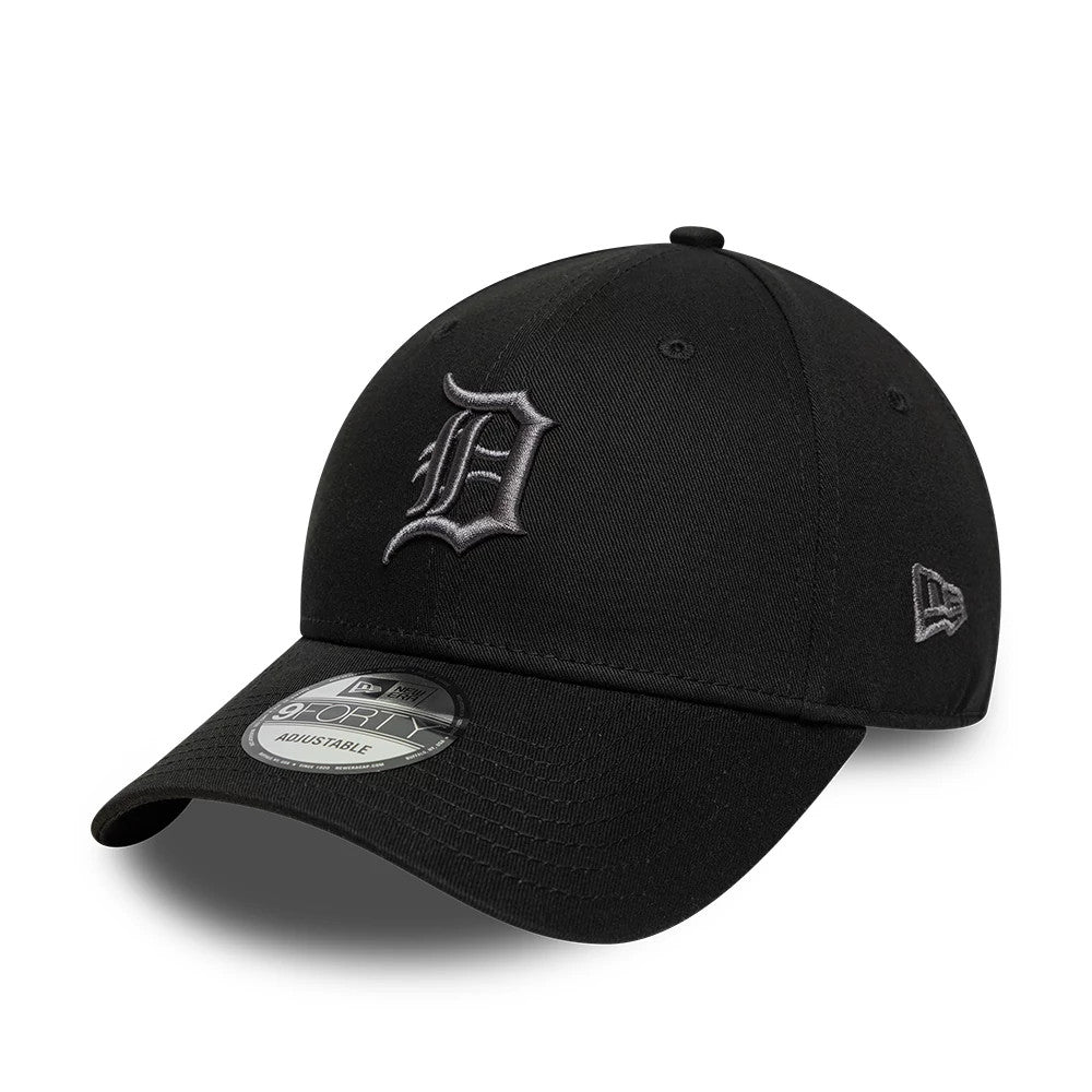 Pictured is this MLB League Essential Detroit Tigers 9FORTY cap in black. 1