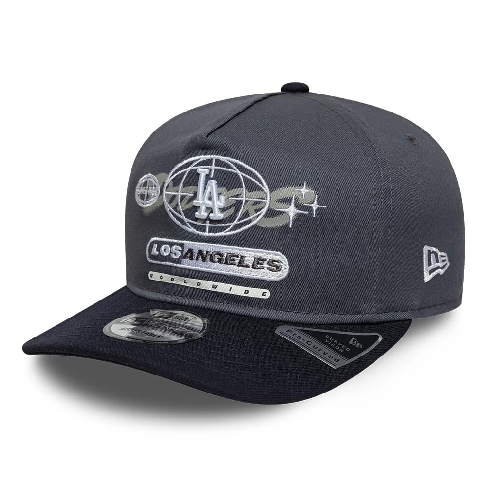 Pictured is this MLB Graphic LA Dodgers 19TWENTY cap in grey & black. 1