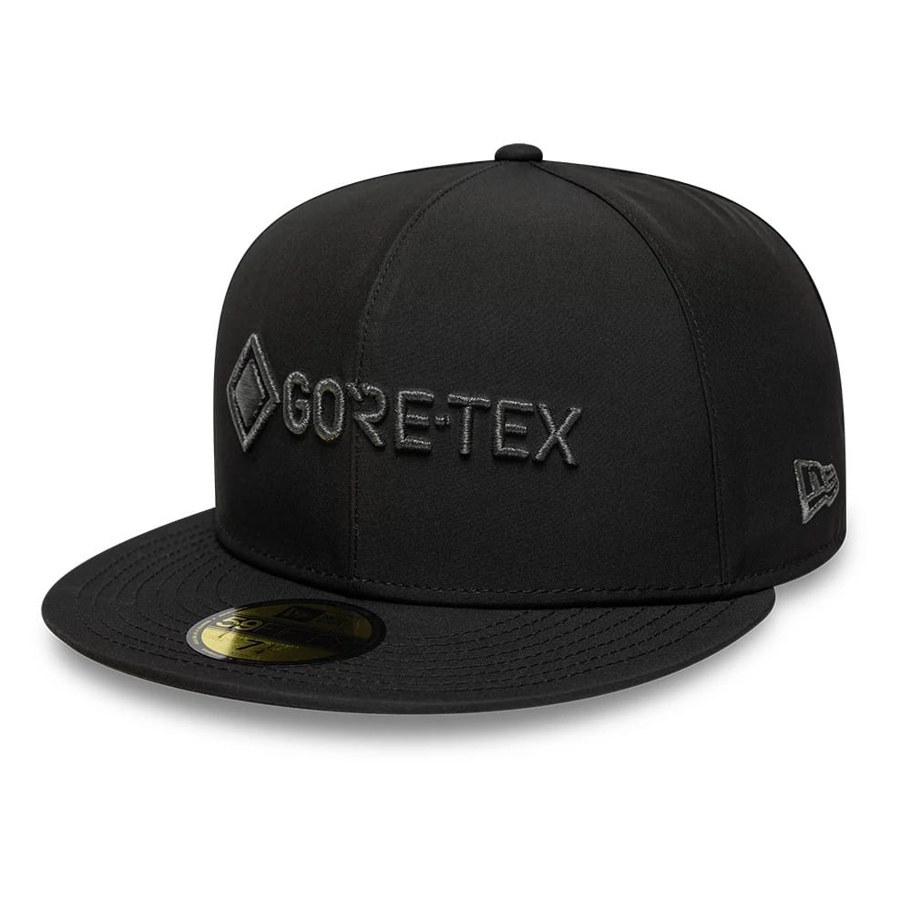 Pictured is this New Era X Gore-Tex 59FIFTY Fitted cap in black. 1