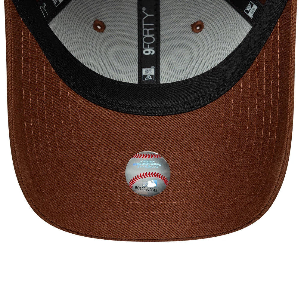 Pictured is this Womens MLB League Essential LA Dodgers 9FORTY cap in brown. 5