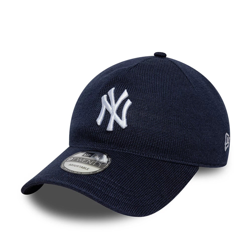 Pictured is this MLB Knitted New York Yankees 9TWENTY A-Frame cap in navy. 1