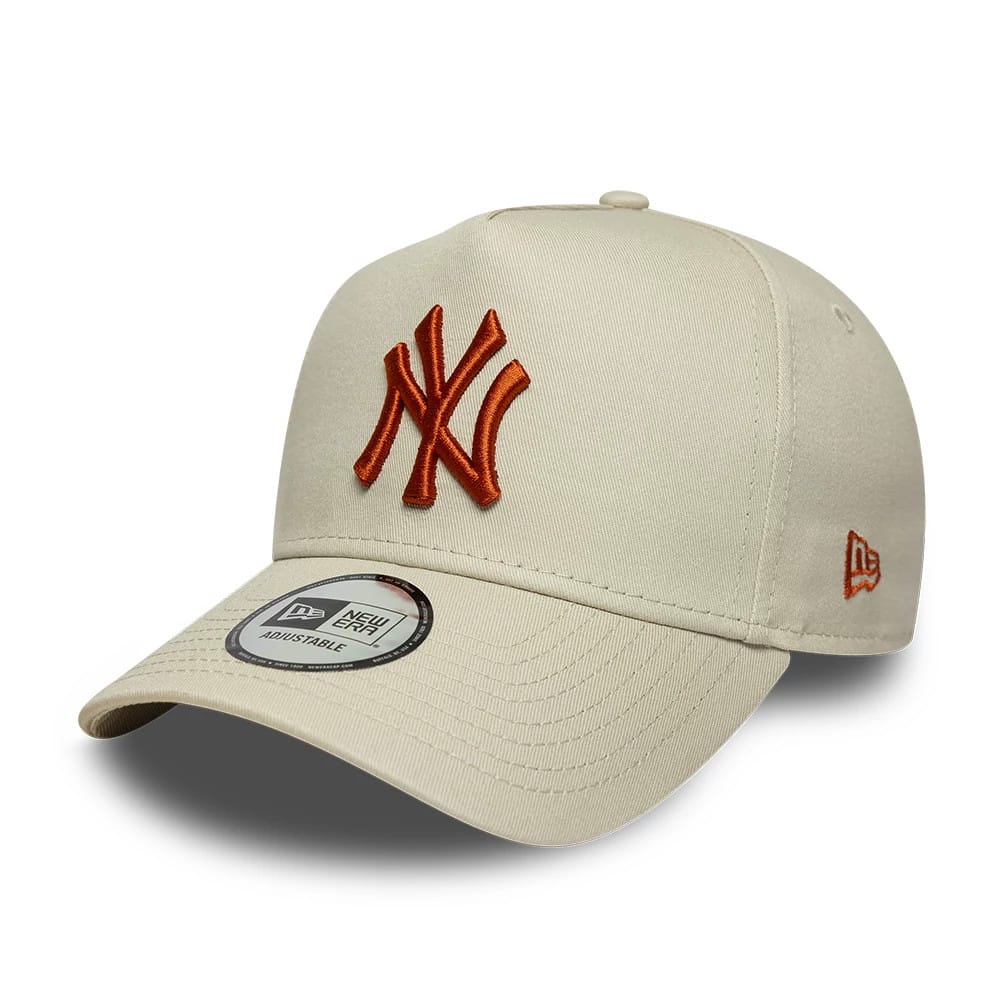 Pictured is this MLB League Essential New York Yankees 9FORTY E-Frame cap in cream. 1