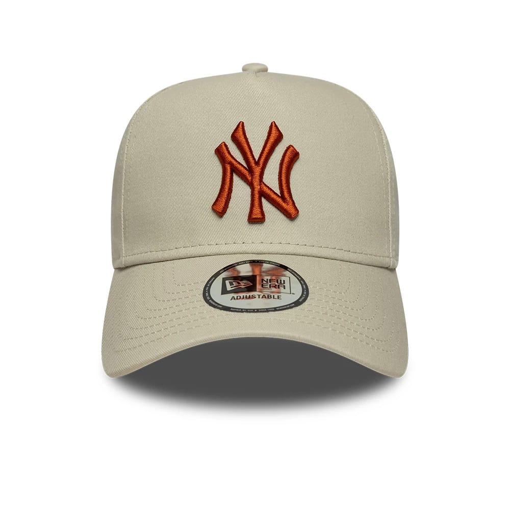 Pictured is this MLB League Essential New York Yankees 9FORTY E-Frame cap in cream. 2