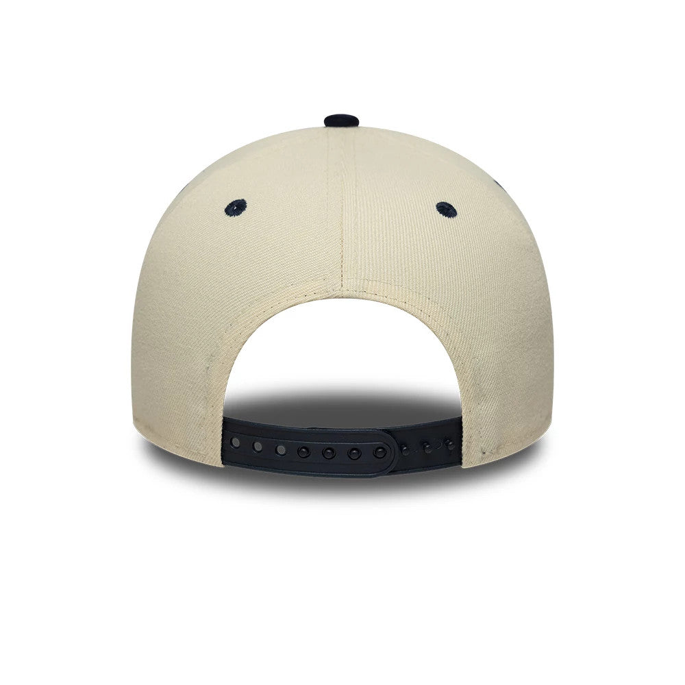 Pictured is this MLB Suede New York Yankees 9FORTY E-Frame cap in cream. 5