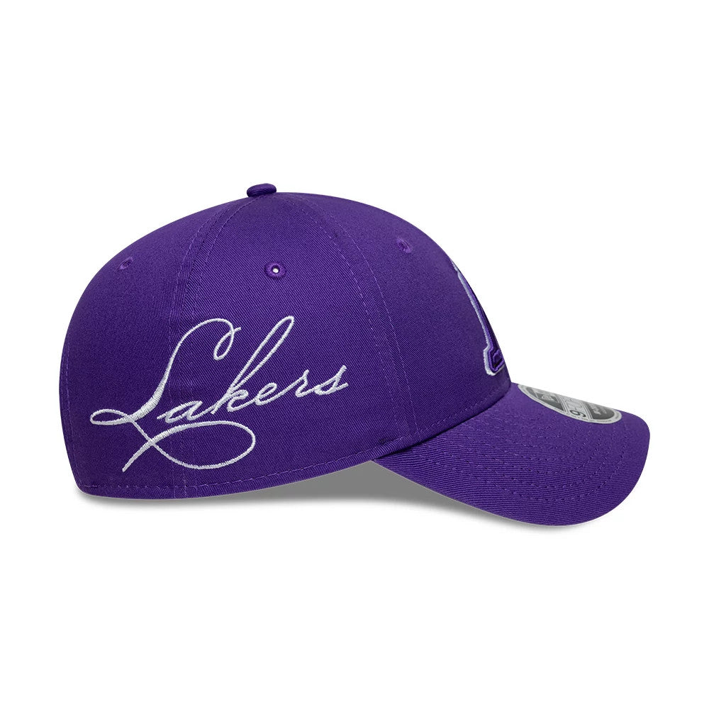 Pictured is this NBA Side Script LA Lakers 9FORTY M-Crown cap in purple. 3