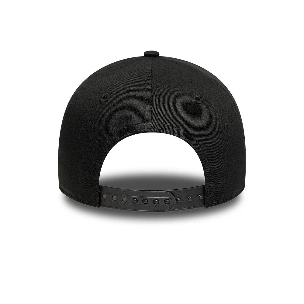 Pictured is this MLB Metallic Outline New York Yankees 9FORTY A-Frame cap in black. 4