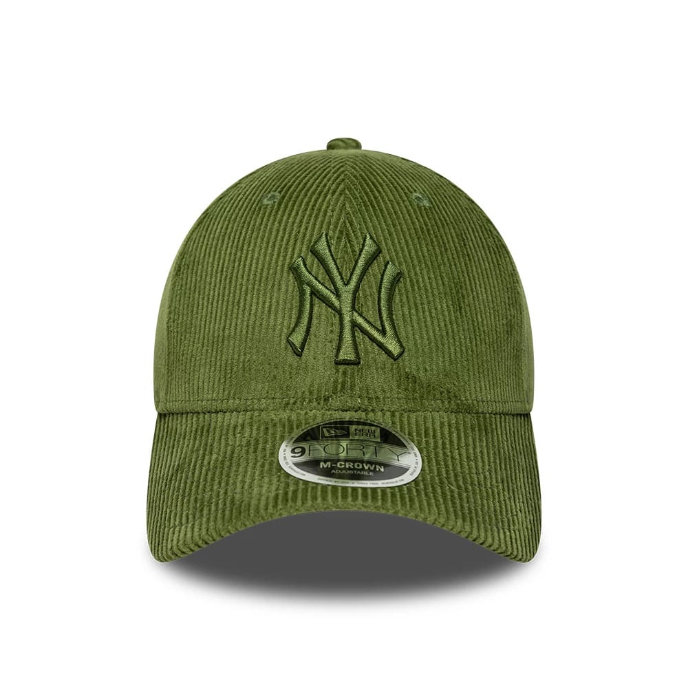 Pictured is this MLB Cord New York Yankees 9FORTY M-Crown cap in green. 2