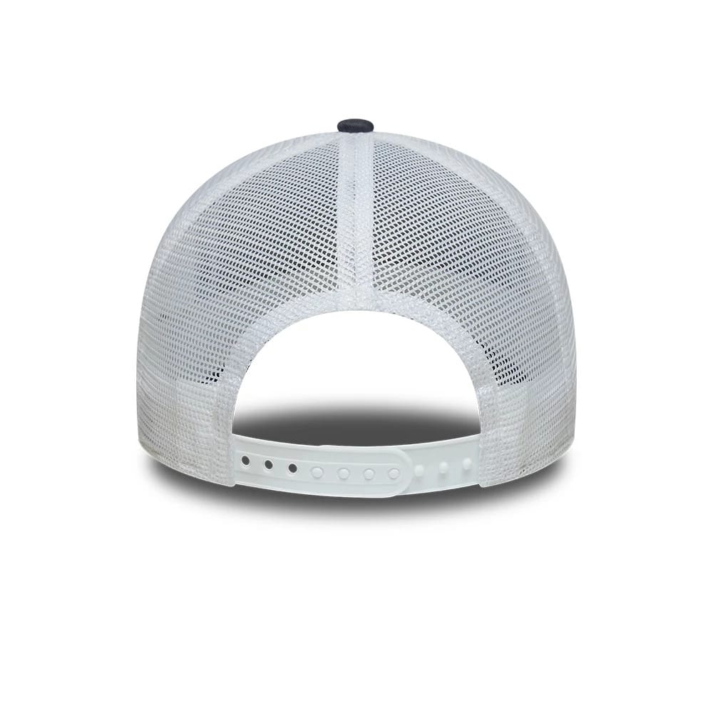 Pictured is this MLB League Essential LA Dodgers 9FORTY A-Frame Trucker cap in grey. 4