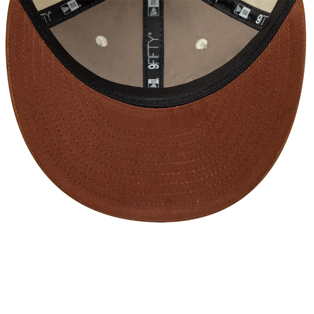 Pictured is this New Era Suede Retro Crown 9FIFTY cap in cream & brown. 5