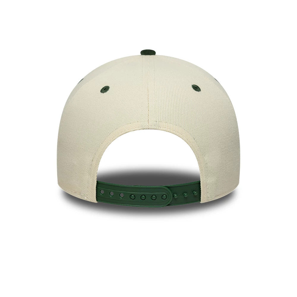Pictured is this MLB Suede New York Yankees 9FORTY E-Frame cap in cream. 4