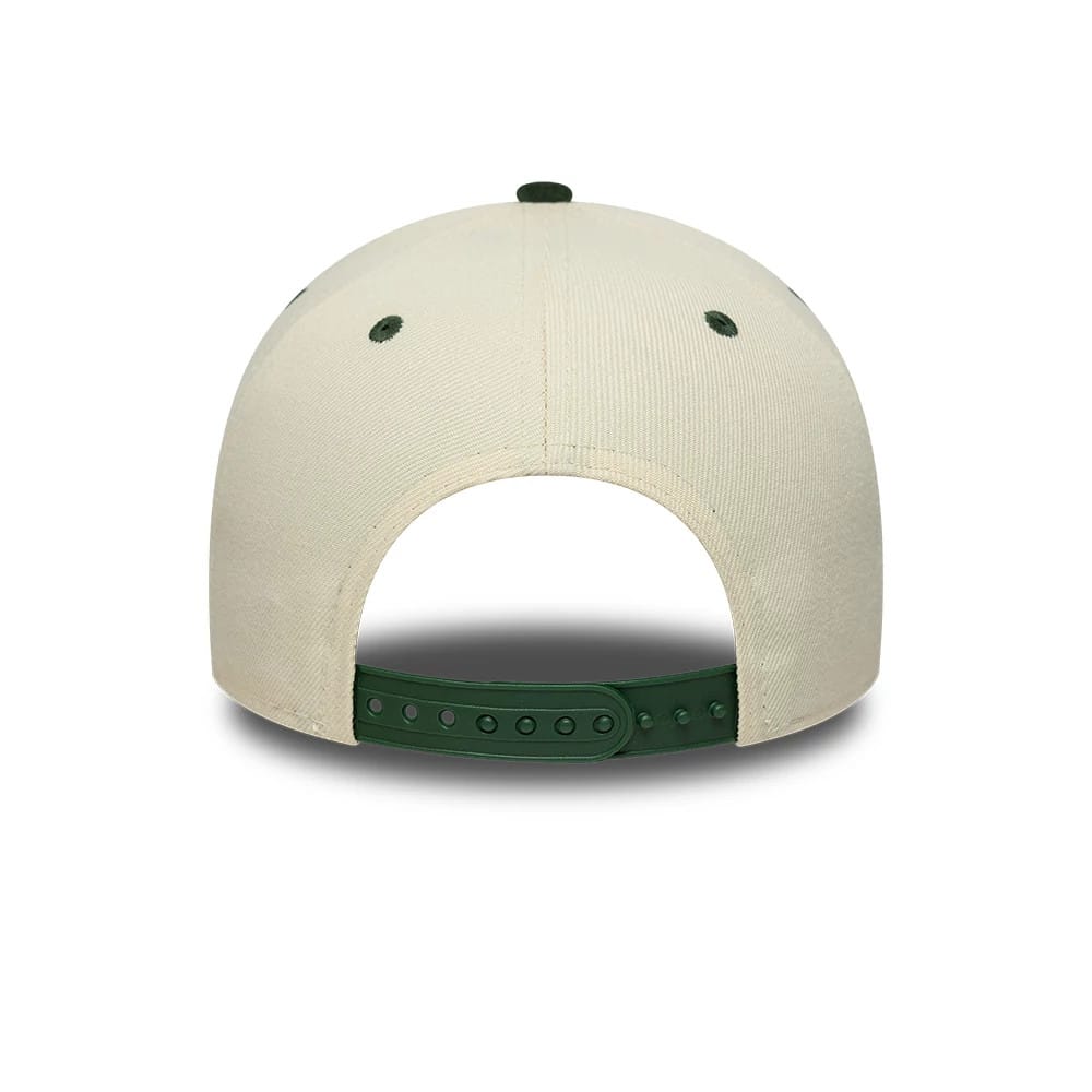 Pictured is this MLB Suede New York Yankees 9FORTY E-Frame cap in cream. 4