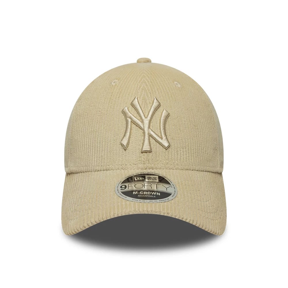 Pictured is this MLB Cord New York Yankees 9FORTY M-Crown cap in cream. 2