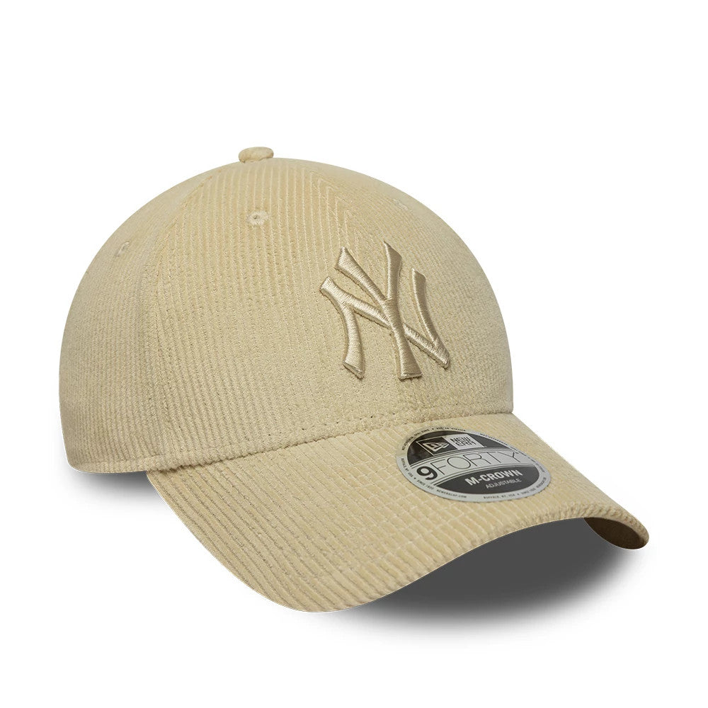 Pictured is this MLB Cord New York Yankees 9FORTY M-Crown cap in cream. 3