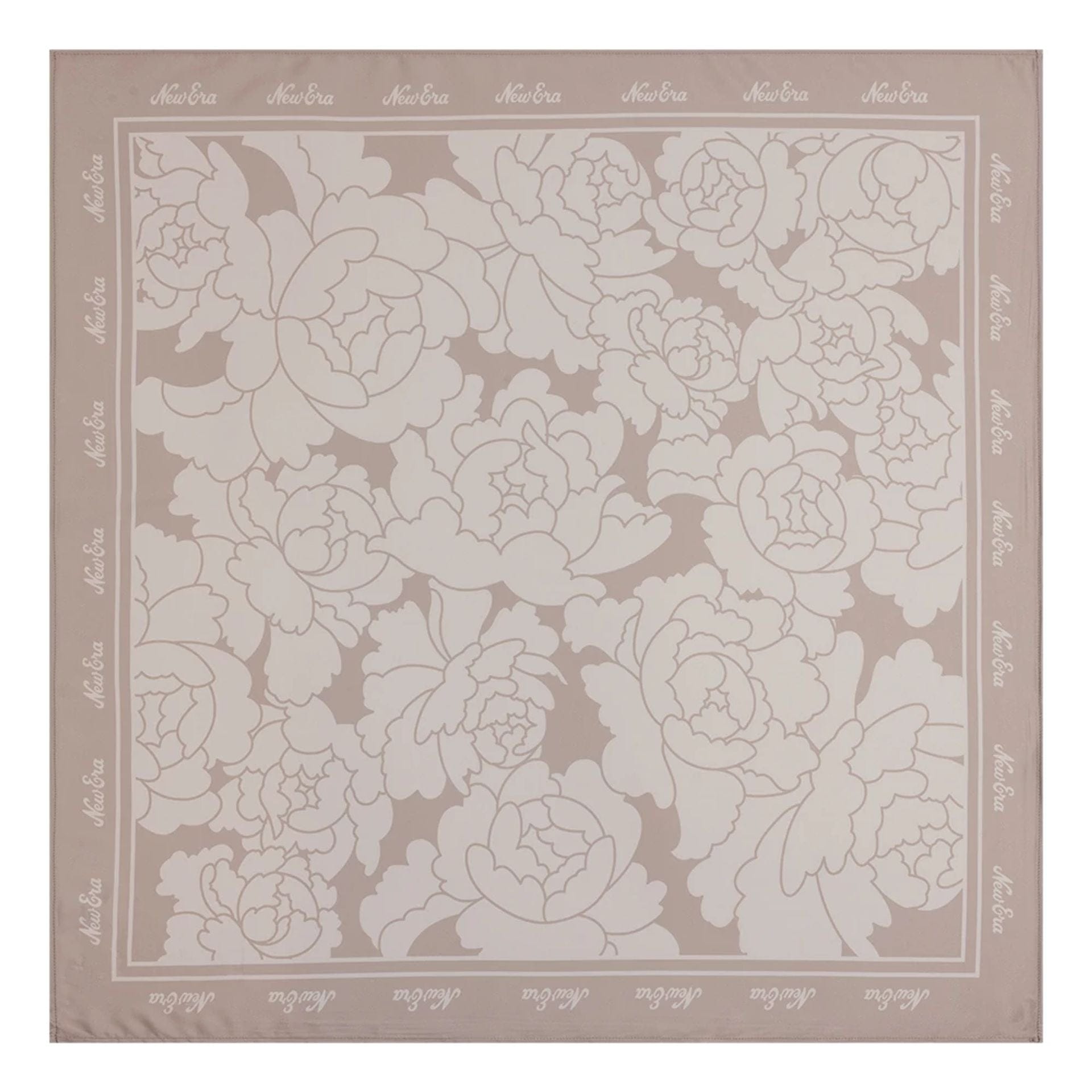 Pictured is this New Era Floral Bandana in Beige. 1