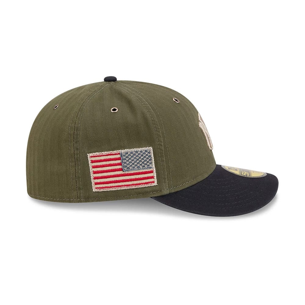 Pictured is this MLB American Herringbone New York Yankees 59FIFTY Fitted cap in green. 5