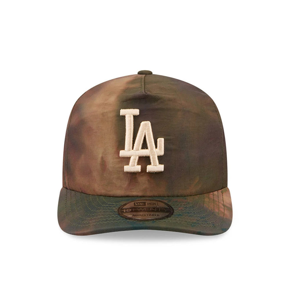 Pictured is this MLB Nylon Wash Dye LA Dodgers 19TWENTY Adjustable cap in open green. 2