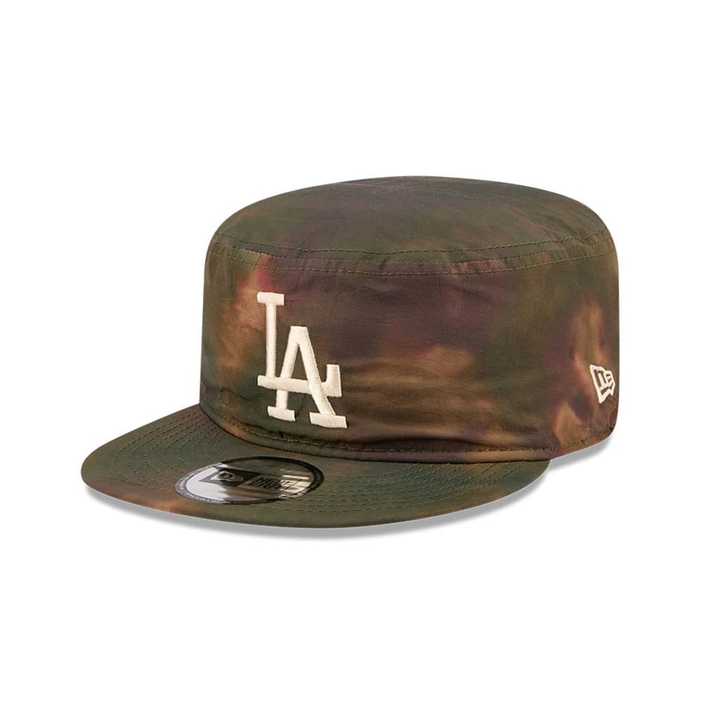 Pictured is this MLB Nylon Wash Dye LA Dodgers Painter cap in open green. 1