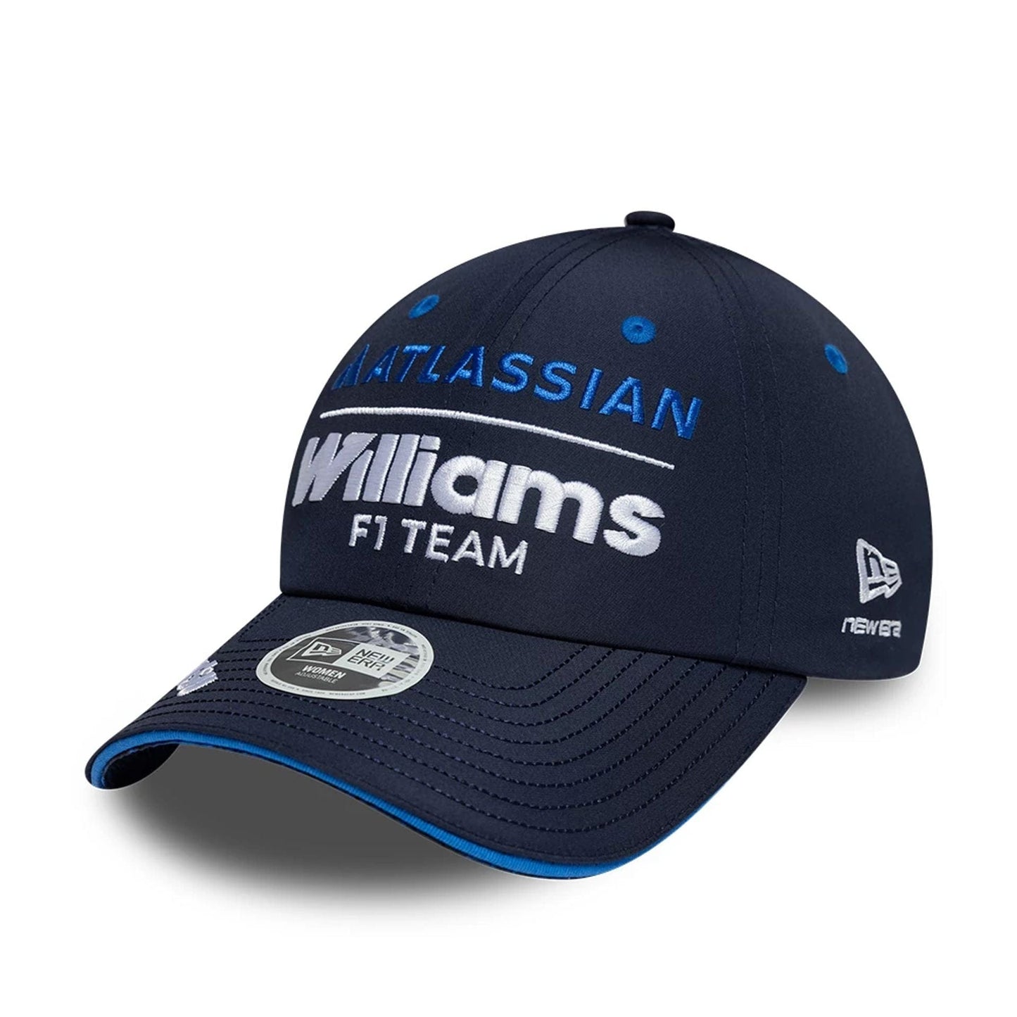 Pictured is this Womens Atlassian Williams F1 Team Team Open Back cap in navy. 6