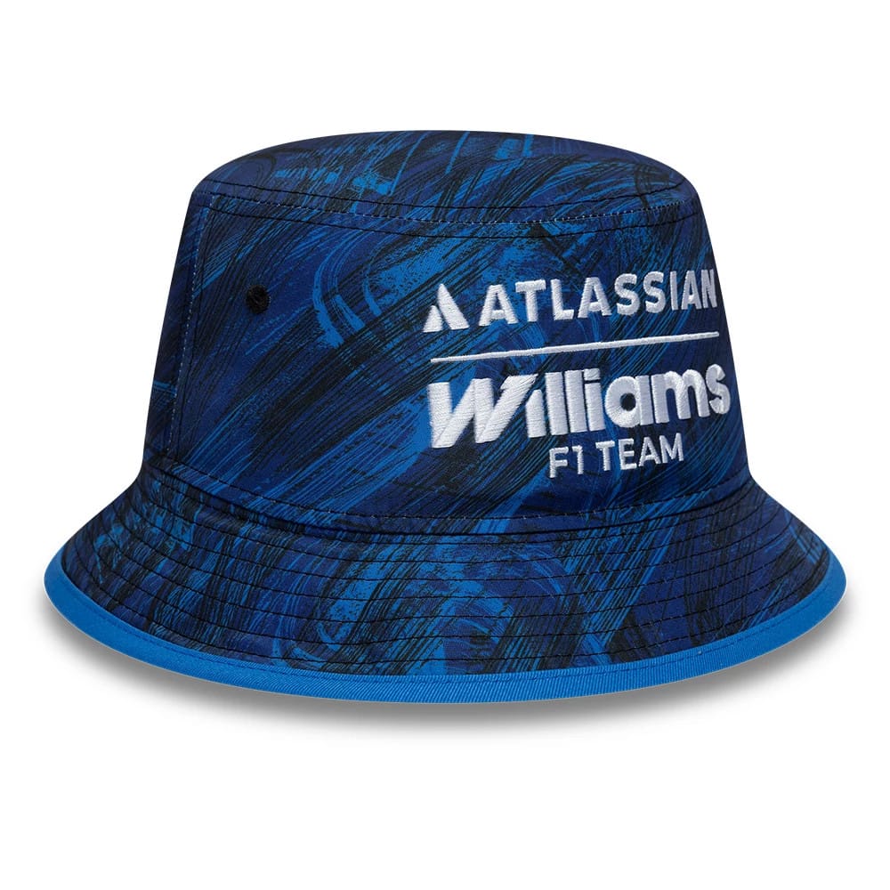 Pictured is this Atlassian Williams F1 Team Team Bucket hat in navy. 3