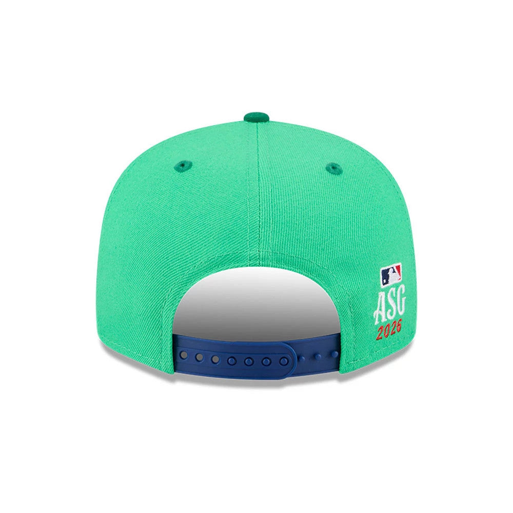 Pictured is this MLB All Star Game Philadelphia Phillies 9FIFTY Snapback cap in bright green. 7