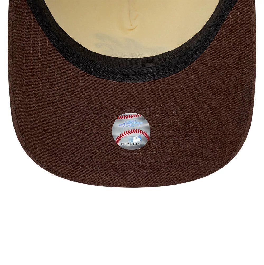 Pictured is this New Era Suede Visor 9FIFTY A-Frame Snapback cap in Cream. 7
