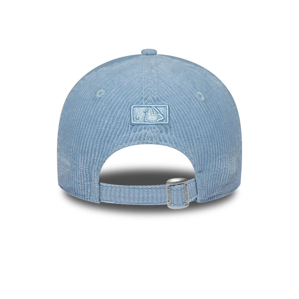 Pictured is this Womens MLB Pastel Cord New York Yankees 9FORTY M-Crown cap in Blue. 4