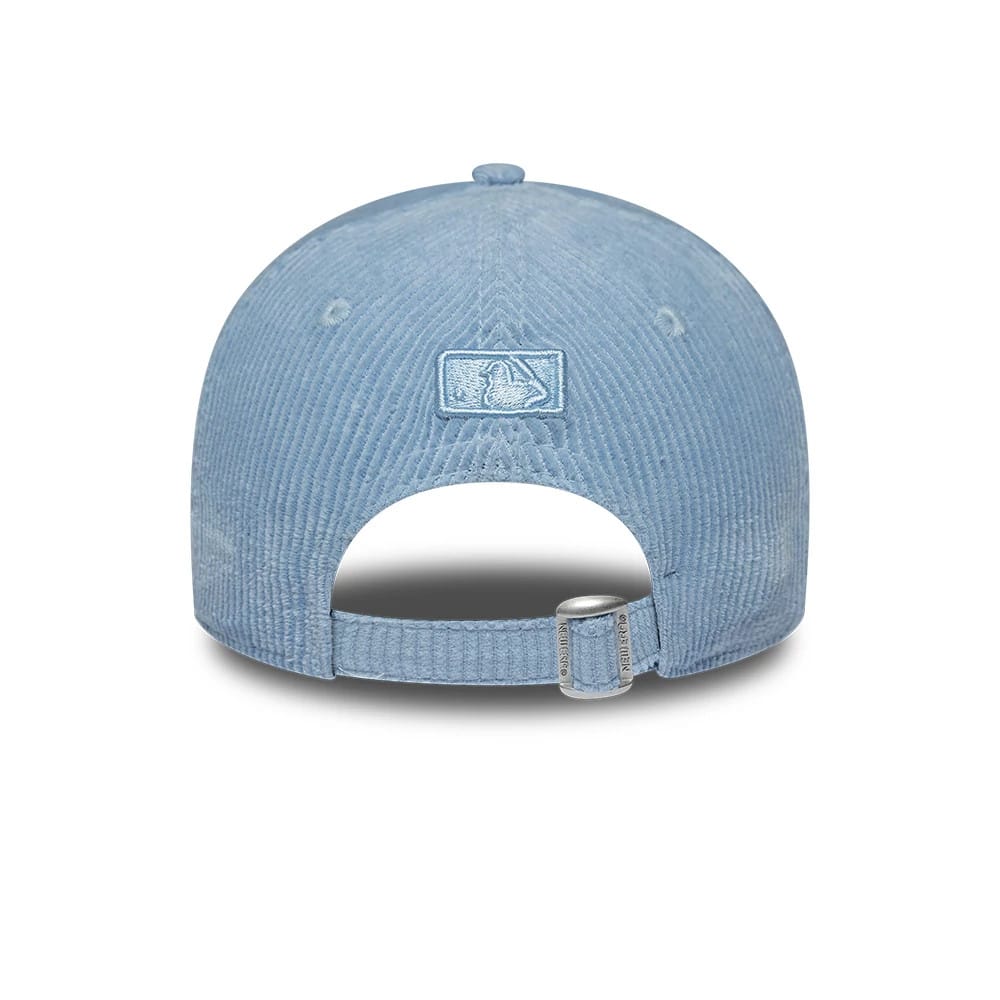 Pictured is this Womens MLB Pastel Cord New York Yankees 9FORTY M-Crown cap in Blue. 4