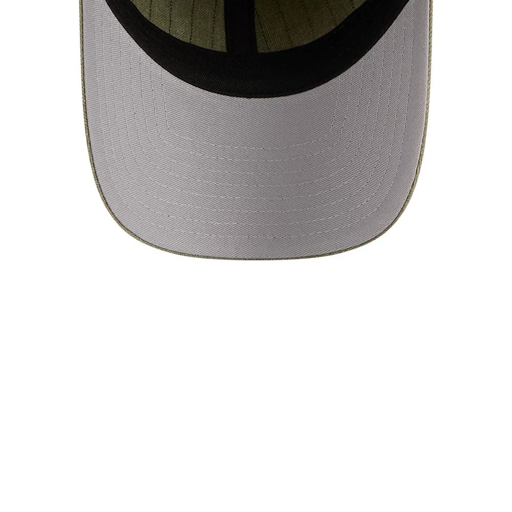 Pictured is this New Era Herringbone Pinstripe Casual Classic cap in green. 2