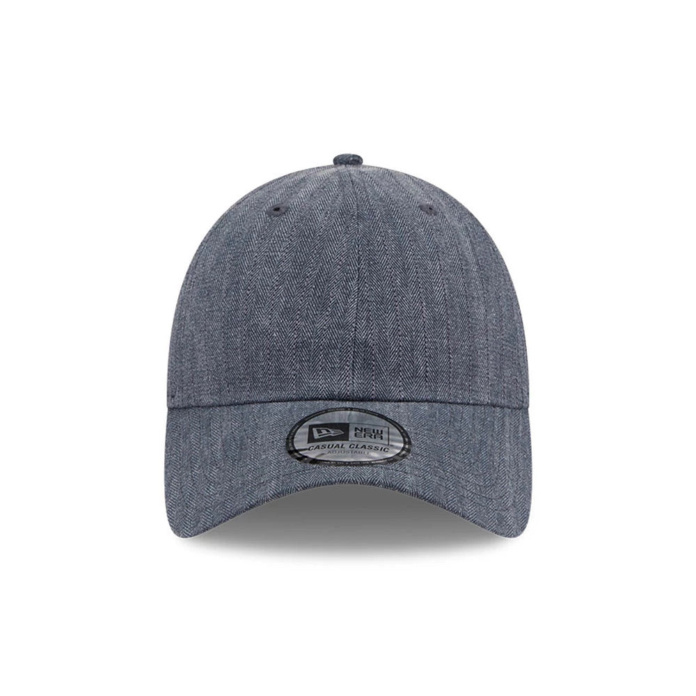 Pictured is this New Era Herringbone Pinstripe Casual Classic cap in navy. 3