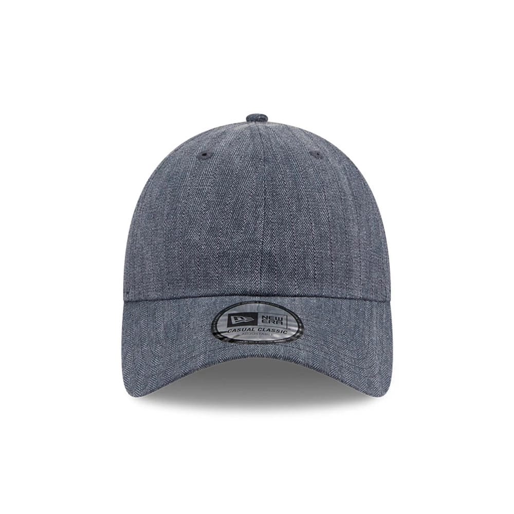 Pictured is this New Era Herringbone Pinstripe Casual Classic cap in navy. 3