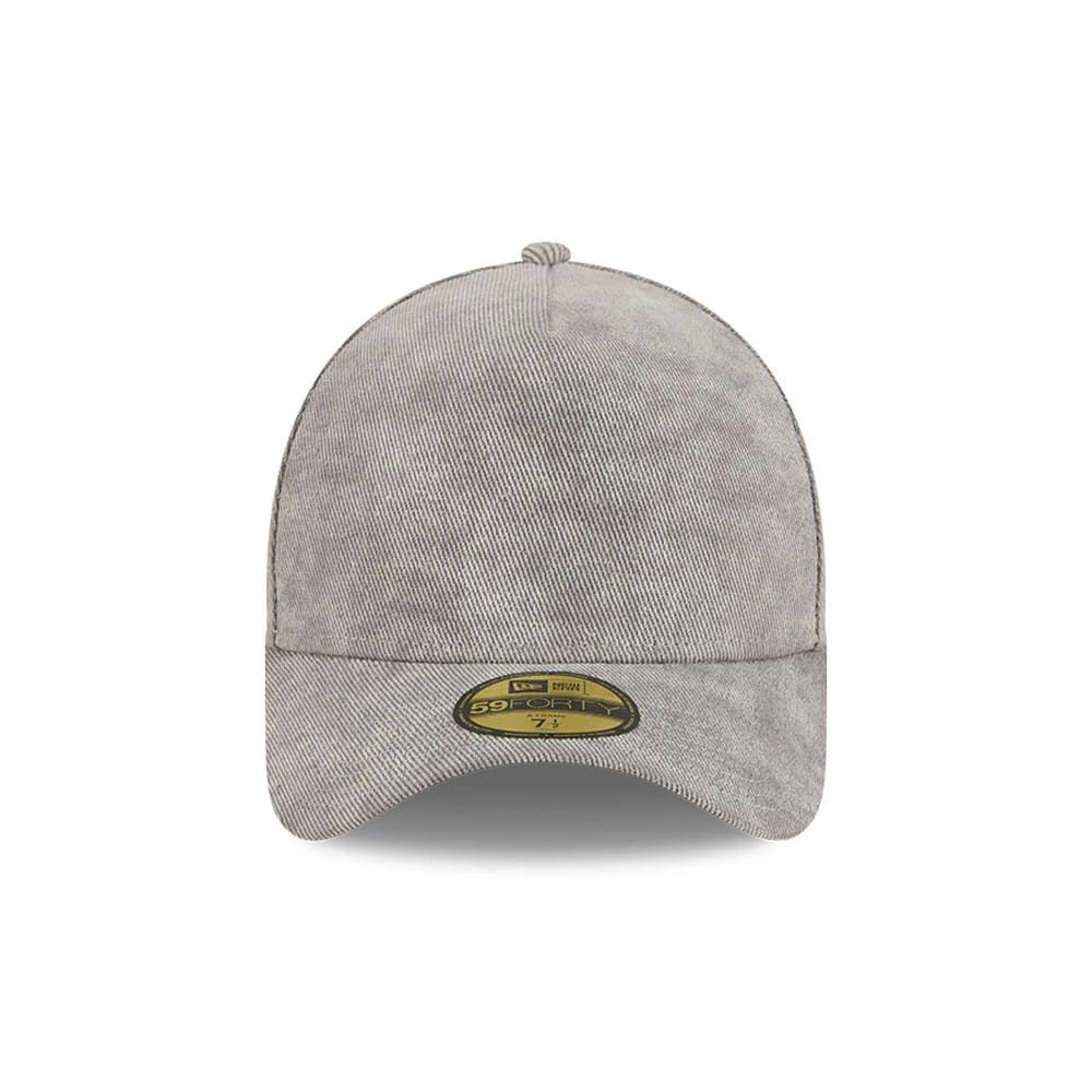 Pictured is this New Era 59FORTY A-Frame Fitted cap in open grey. 2