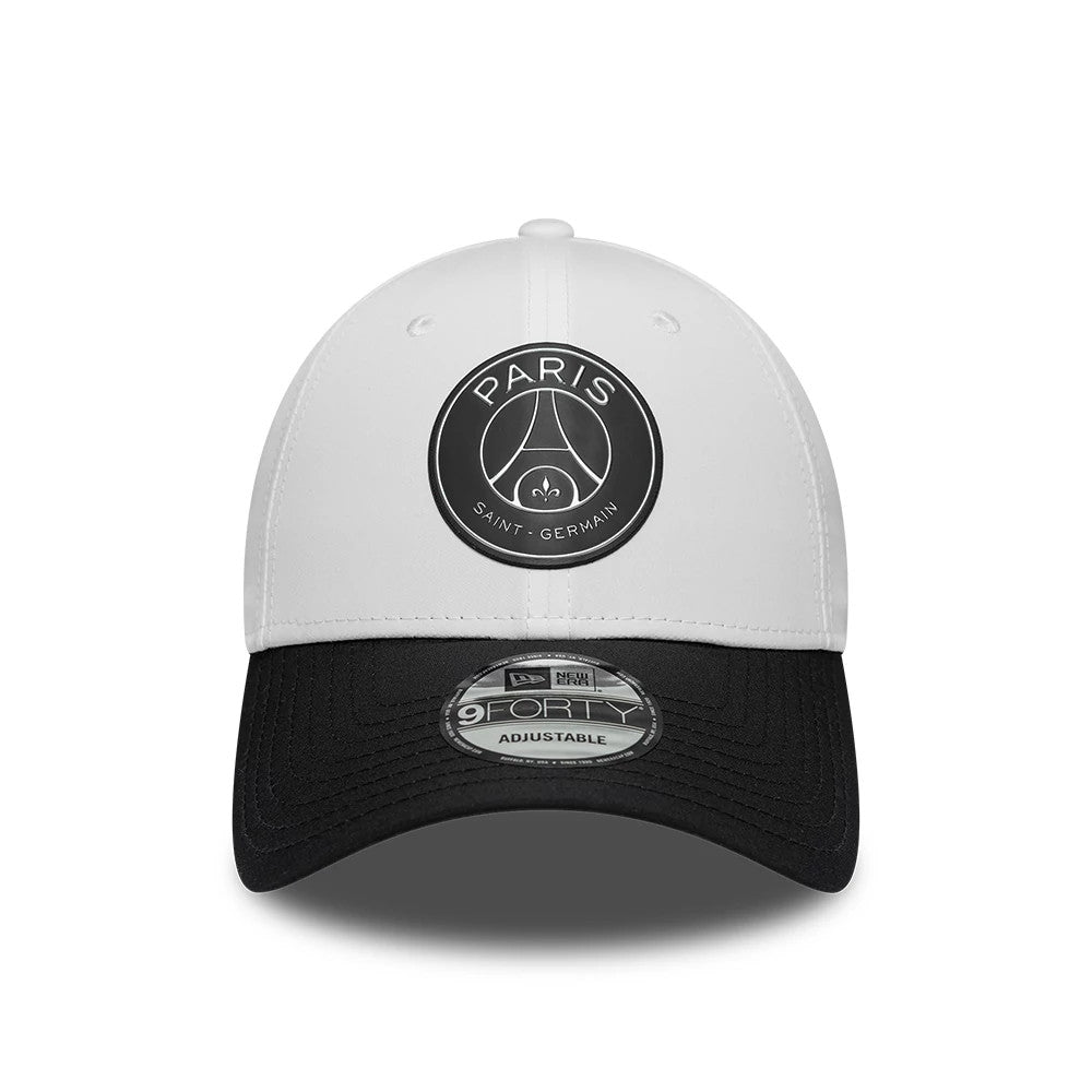 Pictured is this Paris Saint Germain Metallic 9FORTY Adjustable cap in white. 2